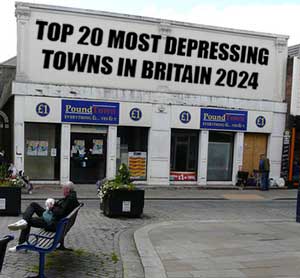 Top 20 most depressing towns in Britain 2024
